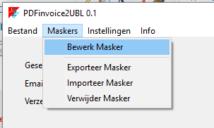 menu masker bewerken